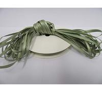 1 Full Roll Reel of 3mm x 50 metres Satin Ribbon Moss Dusky Sage Green Double Sided 3 mm