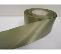 1 Full Roll Reel of 50mm Satin Ribbon 25 metres Moss Dusky Sage Green Double Sided 50 mm 5cm 2" 2 Inch