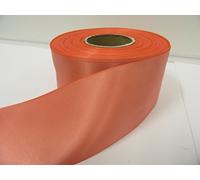 1 Full Roll Reel of 50mm Satin Ribbon Coral Pink 25 metres Double Sided 50 mm 5cm 2" 2 Inch