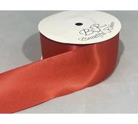 1 Full Roll Reel of 50mm Satin Ribbon Dusky Burnt Orange 25 metres Double Sided 50 mm 5cm 2" 2 Inch