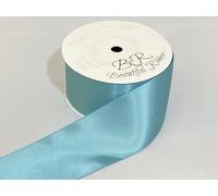 1 Full Roll Reel of 50mm Satin Ribbon NILE Green Blue 25 metres Double Sided 50 mm 5cm 2" 2 Inch
