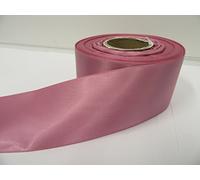 1 Full Roll Reel of 50mm Satin Ribbon Wild Rose Pink 25 metres Double Sided 50 mm 5cm 2" 2 Inch