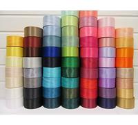 1 Full Roll Reel of 50mm Satin Ribbon x 25 metres Double Sided Dark Shades 50 mm 5cm A+ (Magenta Dark Pink)