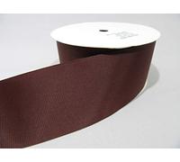 1 Full Roll Reel of 50mm x 20 metres Grosgrain Ribbon Chestnut Dark Brown Double Sided Ribbed 50 mm 5cm 2" 2 Inch