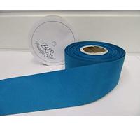 1 Full Roll Reel of 50mm x 20 metres Grosgrain Ribbon Dark Turquoise Peacock Blue Double Sided Ribbed 50 mm 5cm 2" 2 Inch