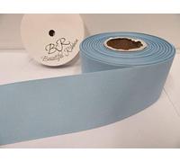 1 Full Roll Reel of 50mm x 20 metres Grosgrain Ribbon Light Powder Blue Double Sided Ribbed 50 mm 5cm 2" 2 Inch