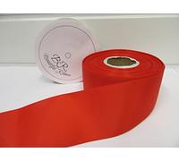 1 Full Roll Reel of 50mm x 20 metres Grosgrain Ribbon Poppy Bright Red Double Sided Ribbed 50 mm 5cm 2" 2 Inch