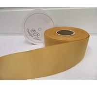 1 Full Roll Reel of 50mm x 20 metres Grosgrain Ribbon Yellow Gold Double Sided Ribbed 50 mm 5cm 2" 2 Inch