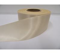 1 Full Roll Reel of 50mm x 25 metres Satin Ribbon Cream Double Sided 50 mm 5cm 2" 2 Inch
