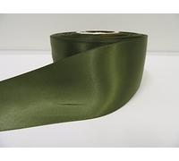 1 Full Roll Reel of 50mm x 25 metres Satin Ribbon Olive Dark Green Double Sided 50 mm 5cm 2" 2 Inch