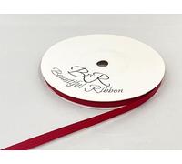 1 Full Roll Reel of 6mm x 20 metres Grosgrain Ribbed Ribbon Dark Red Double Sided 6 mm 1/4"