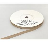 1 Full Roll Reel of 6mm x 20 metres Grosgrain Ribbed Ribbon Latte Light Beige Double Sided 6 mm 1/4"
