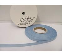 1 Full Roll Reel of 6mm x 20 metres Grosgrain Ribbed Ribbon Light Powder Blue Double Sided 6 mm