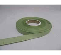 1 Full Roll Reel of 6mm x 20 metres Grosgrain Ribbed Ribbon Moss Dusky Sage Green Double Sided 6 mm