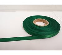 1 Full Roll Reel of 7mm Satin Ribbon x 25 metres Emerald Dark Green Double Sided 7 mm