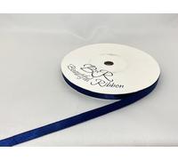 1 Full Roll Reel of 7mm Satin Ribbon x 25 metres Navy Dark Blue Double Sided 7 mm 1/4"