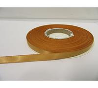 1 Full Roll Reel of 7mm Satin Ribbon x 25 metres Yellow Gold Double Sided 7 mm