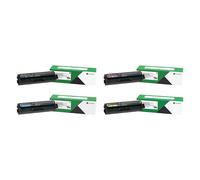1 Full Set Lexmark C332HK0 Black and 1 x Colour Set C332HC0/M0/Y0 Original Return Program Toners