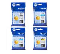 1 Full Set of Brother LC3211BK and 1 x Colour Set LC3211C/M/Y Original Standard Capacity Ink Cartridges