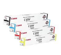 1 Full Set of Canon C-EXV52BK Black and 1 x Colour Set C-EXV52C/M/Y (Original) Toner Cartridges