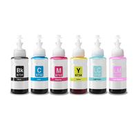 1 Full Set of Epson Black (T6731) and 1 x Colour Set (T6732-6) Compatible Ink Bottles