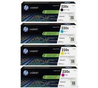 1 Full Set of HP 220X Black and 1 x Colour Set 220X Original High Capacity Toner Cartridges