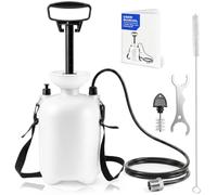 1 Gallon Beer Keg Line Cleaning Kit with Beer Line Connector, Standard | Single Beer Line Kegerator Cleaning Kit, No Faucet Removal, Hand Pump, Easy to Use with Standard & Flow Control Beer Faucets