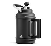 1 Gallon Insulated Water Bottle for Travel: 2-in-1 Straw Spout Lid, Dual Handle, Leakproof, Keep Cold 48H, 128oz Stainless Steel Water Jug for Gym, Biking, Road Trip, Work, Home, Picnic (Midnight)