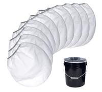1 Gallon Paint Strainer Bags, Paint & Liquid Filter Bags White Fine Mesh Bucket Strainer with Elastic Top Opening Paint Filtering Bag for Paint Gardening Hydroponics