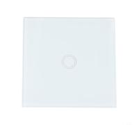 1 Gang 1 Way Touch Switch for LED Lamps Incandescent Bulbs Energy Saving Lamps and Fluorescent Tubes 86 Type Single Live Wire Design (white)