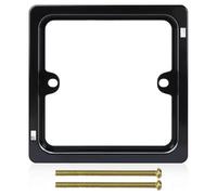 1-Gang 20mm Single Socket Spacer for Electrical Installations, Black Light Switch Spacers, 20mm Plastic Light Switch Plate for Increased Installation Space, Lights Switches Sockets Wall Box Extender