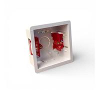 1 Gang 35mm Dry Wall Back Box 1 Gang 35mm Plastic Single Dry Lining Plasterboard Wall Back Box 35mm Electrical Socket Switch Recessed Wall Pattress 35mm Adjustable Lugs - 1 Back Box Pattress