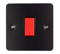 1 Gang 45AMP DP Switch MATT Black Black Trim