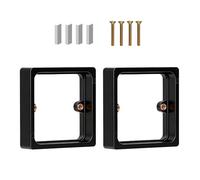 1-Gang Black Socket Spacer 20mm, 2 Pcs ABS Single Light Switch Spacer, Wall Box Extender for Electrical Installations, DIY and Home Renovation Projects