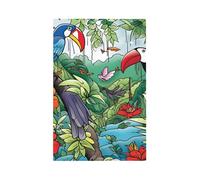 1 Gang Blank Wall Plate Decorative Switchplate, Cute Cartoon Parrot Toucan Light Switch Cover for Bedroom Living Room Decor