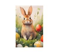 1 Gang Blank Wall Plate Decorative Switchplate, Easter Egg Bunny Easter Light Switch Cover for Bedroom Living Room Decor