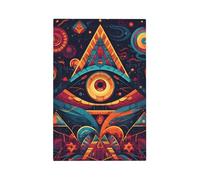 1 Gang Blank Wall Plate Decorative Switchplate, Magic Array Eyes Light Switch Cover for Bedroom Living Room Decor