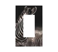 1-Gang Decorator Wall Plate Wild Animals Zebra Light Switch Cover Single Gang Receptacle Outlet Wall Plate Mid Size 5" x 3" Wallplate Unbreakable Polycarbonate Outlet Faceplates Covers
