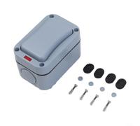 1 Gang IP66 For Outdoor Light Switch with LED Power Status Indicator for Patio Deck Balcony Exterior Lighting Applications (B)