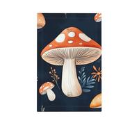 1 Gang Light Switch Cover Blank Cover Wall Plate, Cute Retro Mushrooms Botanical Floral Unbreakable Thermoplastic Faceplate for Bathroom Bedroom Decor