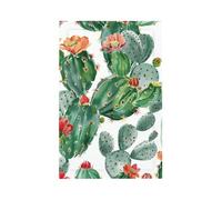 1 Gang Light Switch Cover Blank Cover Wall Plate, Tropical Cactus Succulent Cacti Desert Flower Green Plant Unbreakable Thermoplastic Faceplate for Bathroom Bedroom Decor