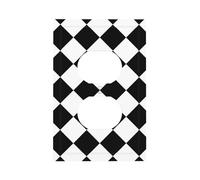 1 Gang Light Switch Cover Duplex Outlet Wall Plate, Black and White Abstract Checkered Diamond Unbreakable Thermoplastic Faceplate for Bathroom Bedroom Decor