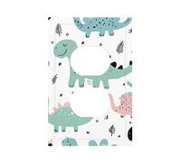 1 Gang Light Switch Cover Duplex Outlet Wall Plate, Cartoon Dinosaur Wild Animals Unbreakable Thermoplastic Faceplate for Bathroom Bedroom Decor
