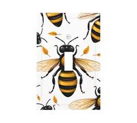 1 Gang Light Switch Cover Single Toggle Wall Plate, Cartoon Wild Animals Bee Unbreakable Thermoplastic Faceplate for Bathroom Bedroom Decor