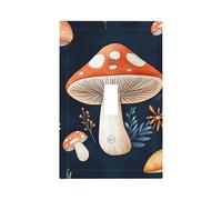 1 Gang Light Switch Cover Single Toggle Wall Plate, Cute Retro Mushrooms Botanical Floral Unbreakable Thermoplastic Faceplate for Bathroom Bedroom Decor