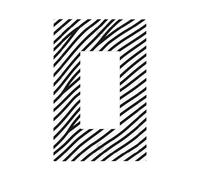 1 Gang Rocker Wall Plate Decorative Switchplate, Irregular Lines Abstract Geometry Light Switch Cover for Bedroom Living Room Decor