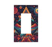 1 Gang Rocker Wall Plate Decorative Switchplate, Magic Array Eyes Light Switch Cover for Bedroom Living Room Decor