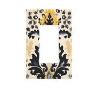 1 Gang Rocker Wall Plate Decorative Switchplate, Watercolor Abstract Geometry Oil Print Light Switch Cover for Bedroom Living Room Decor