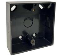 1 Gang Single Black Square Edge Surface Pattress Back Box 32mm Deep (4)