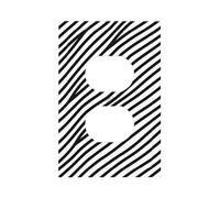 1 Gang Single Duplex Outlet Wall Plate Decorative Switchplate, Irregular Lines Abstract Geometry Light Switch Cover for Bedroom Living Room Decor